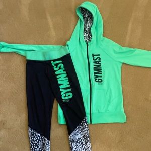 Girls Justice Gymnast leggings and jacket